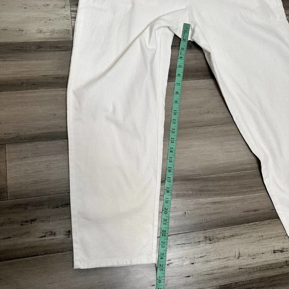 NEW Eileen Fisher Cotton Hemp Tapered Ankle Pants High Rise White Size 16